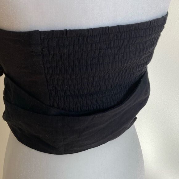 Anthropologie Ruffled Tie Front or Back Tube Top Size Medium NWOT (Q16) - Picture 4 of 16